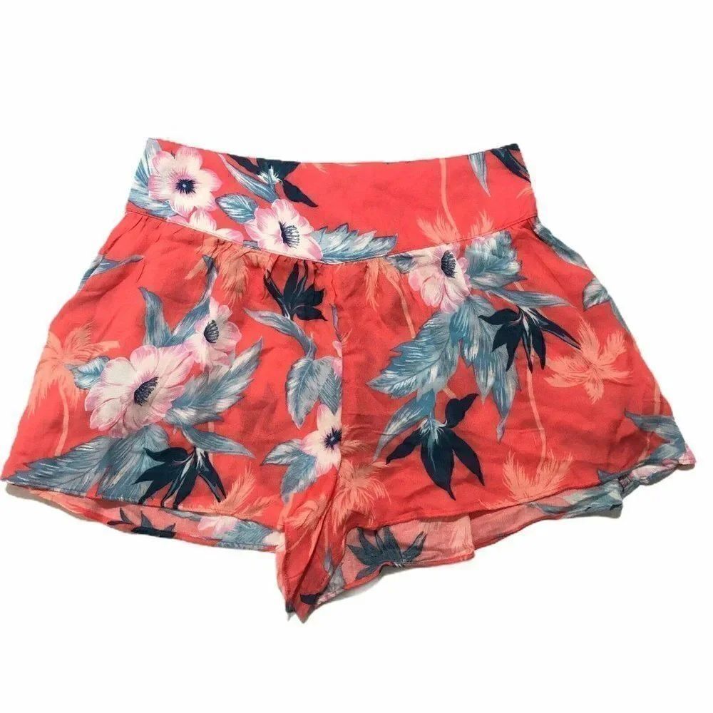 American Eagle Hawaiian Soft Shorts Coral S NWOT